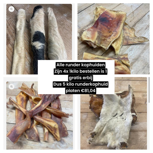 Mix & Match Kophuiden Deal 4 kilo + 1 Gratis