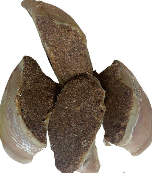 Kauw hoefjes met vleespate Bulk 25st