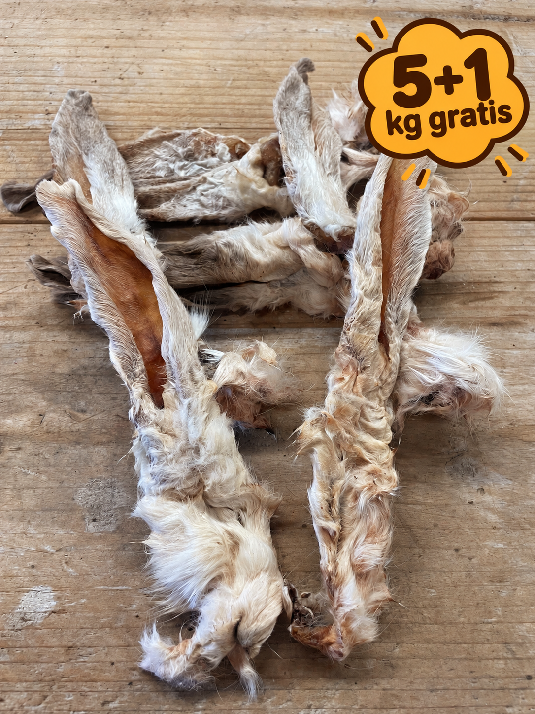 Konijnenoren met Vacht – Natuurlijke Hondensnack 5kg+1kg Gratis